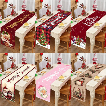 Camino de mesa navideño de Papá Noel, 6 diseños