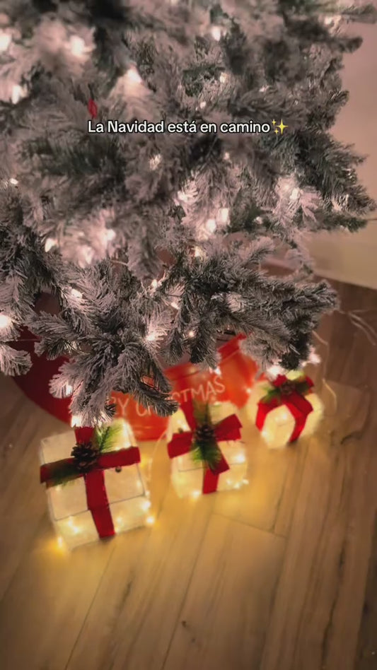 Set de 3 Cajas de Regalo Luminosas LED – Decoración Navideña